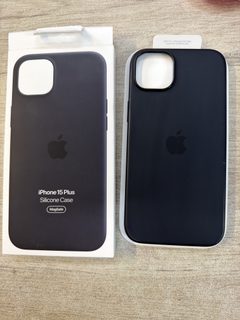 Coque Apple iPhone 15 Plus Silicone Case avec MagSafe noire