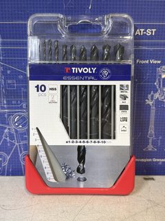 Tivoly 11436770049 coffret 10 forets métaux HSS Ø 1 à 10 mm