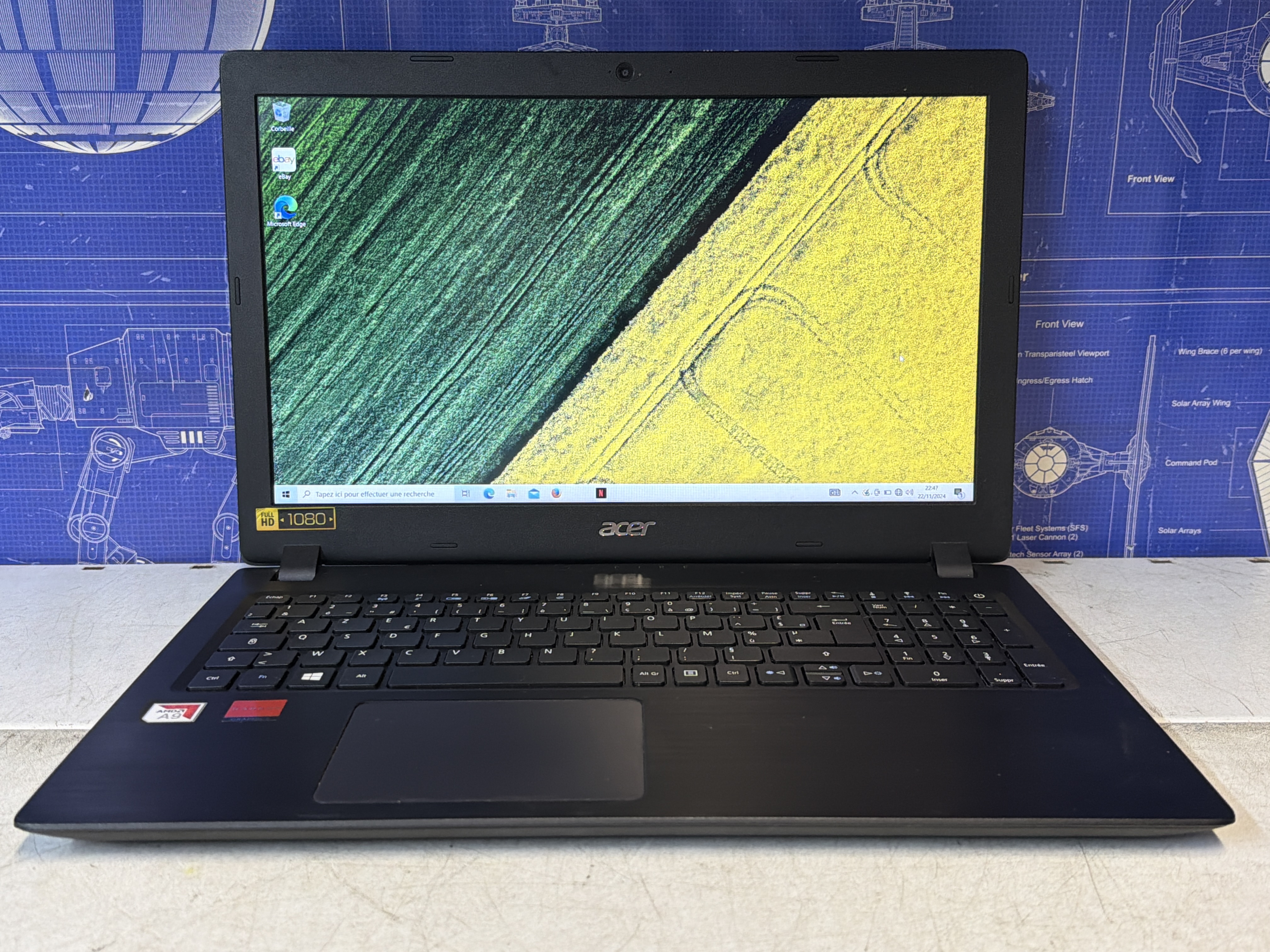 Acer portable AMD A9-9420 Radeon R5, SSD NVMe 250 Go, 6 Go RAM, Windows 10