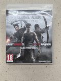 Ultimate Action Triple Pack PS3 Tomb Raider Just Cause 2 Sleeping Dogs — photo 1