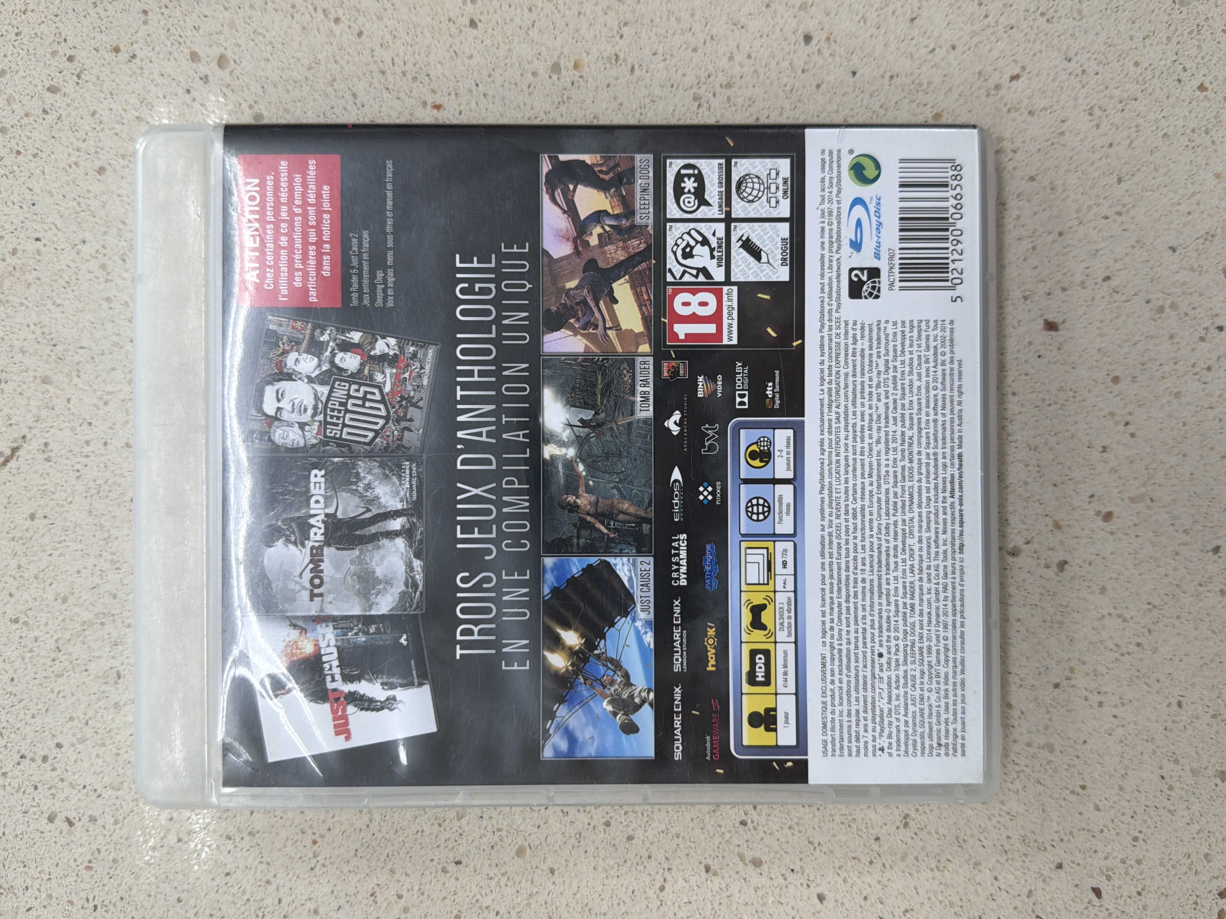 Ultimate Action Triple Pack PS3 Tomb Raider Just Cause 2 Sleeping Dogs — photo 2