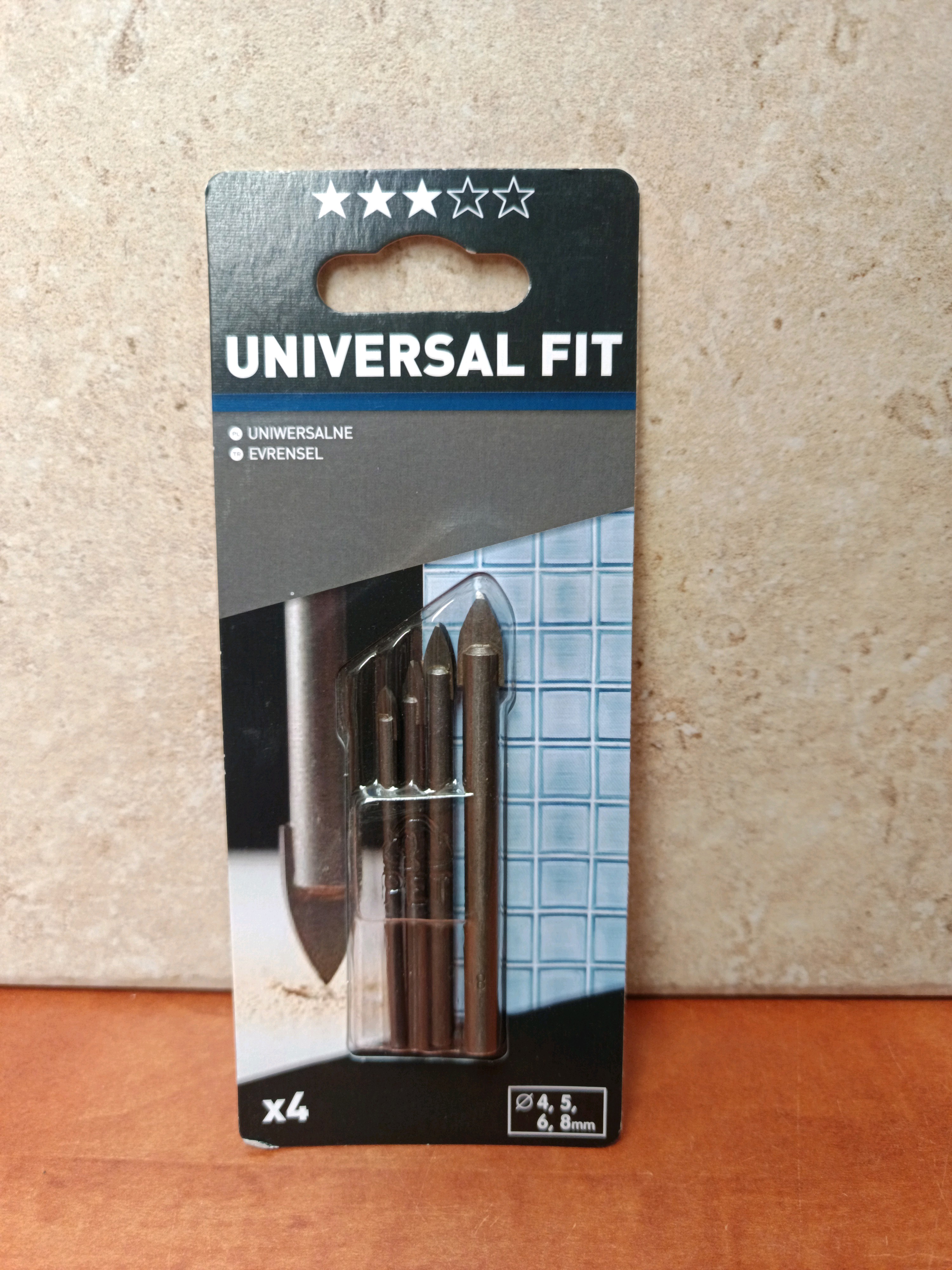 Universal Fit – Set de 4 forets Ø 4, 5, 6, 8 mm