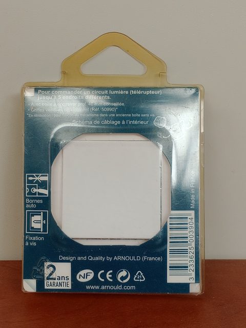 Poussoir 6A complet blanc Arnould Espace Evolution 50972