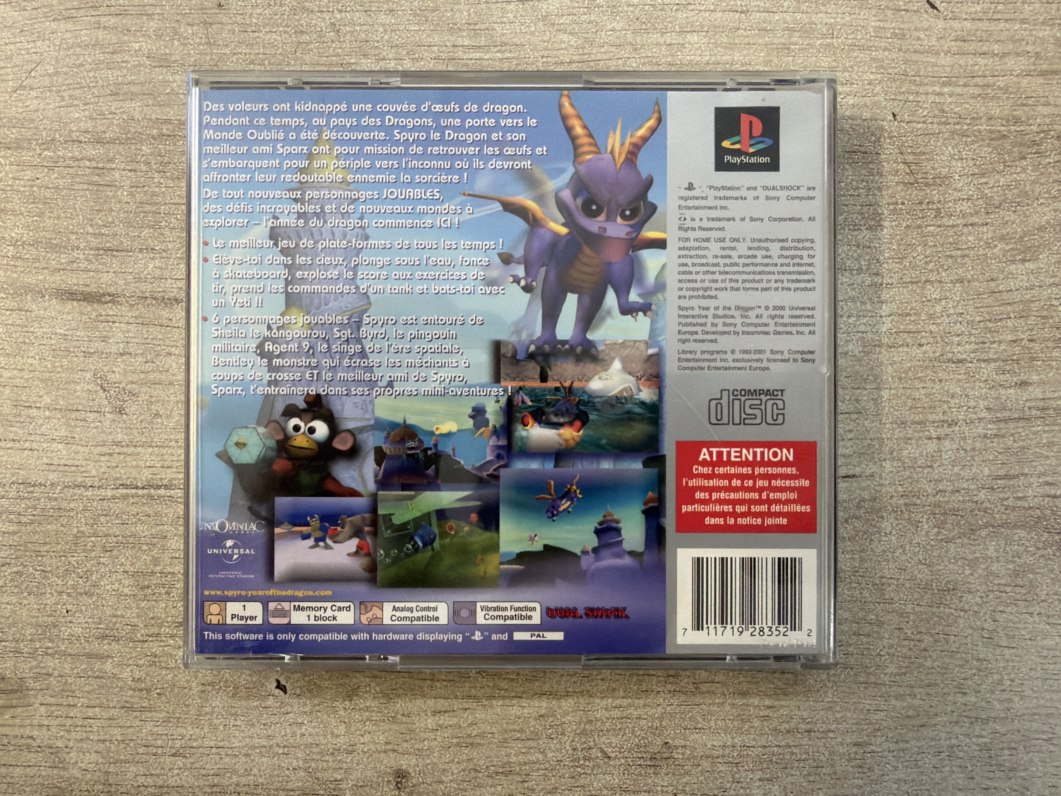 Spyro Year of the Dragon Platinum PS1 PlayStation — photo 2