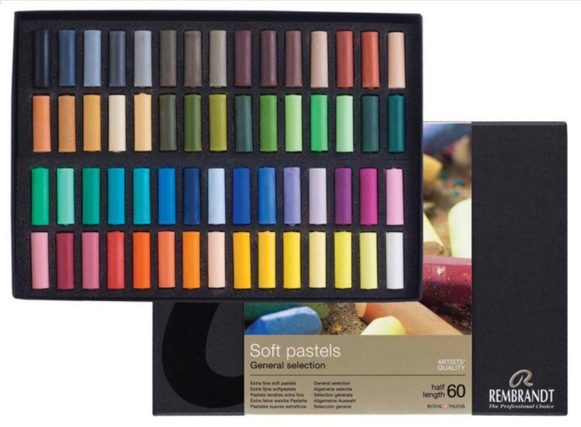 Set 60 demi-pastels tendres Rembrandt General Selection