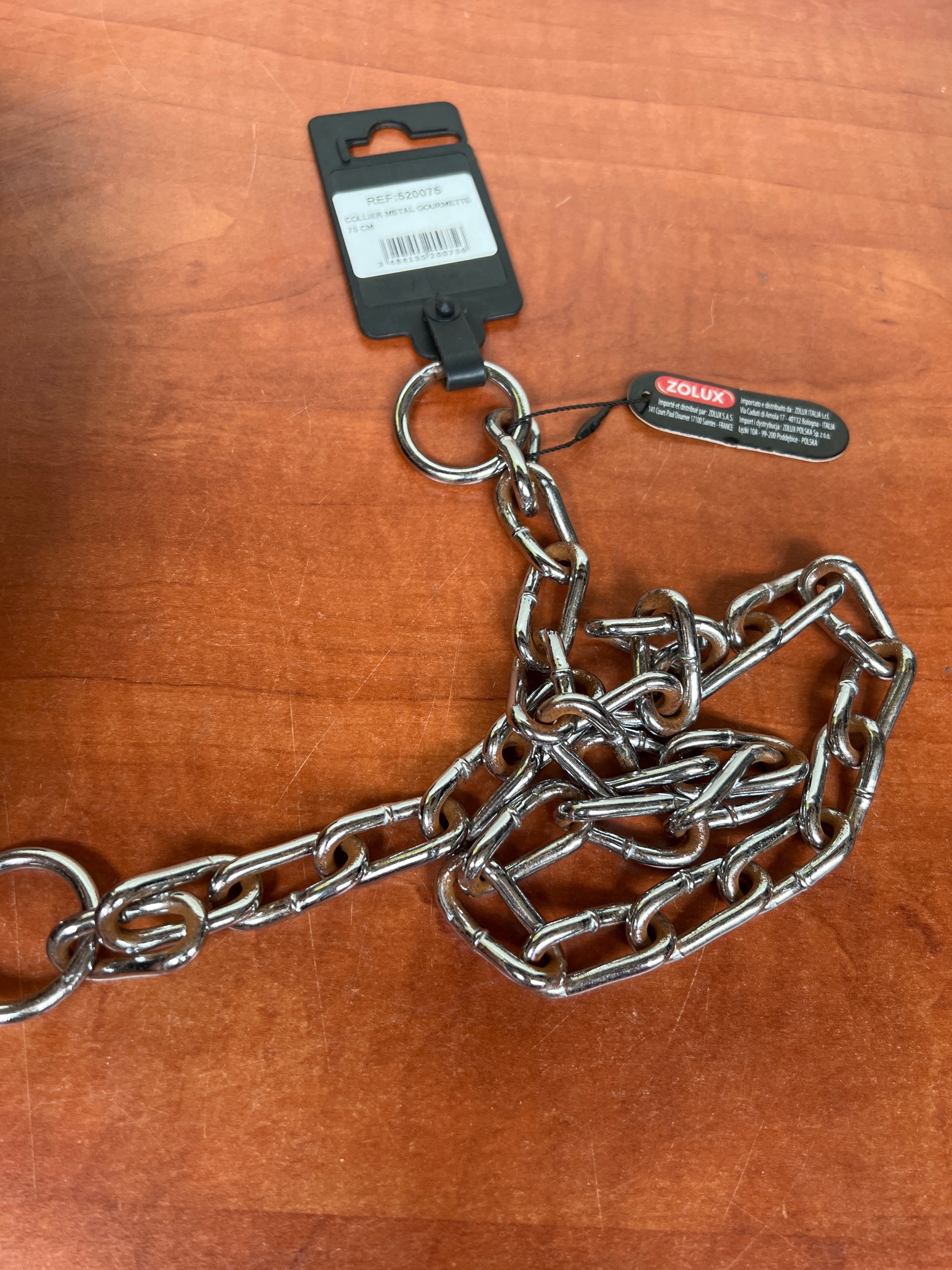 Zolux Collier métal gourmette 75 cm