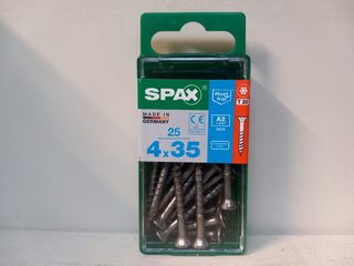 SPAX vis 4x35 mm T20 A2 inox (boîte de 25)