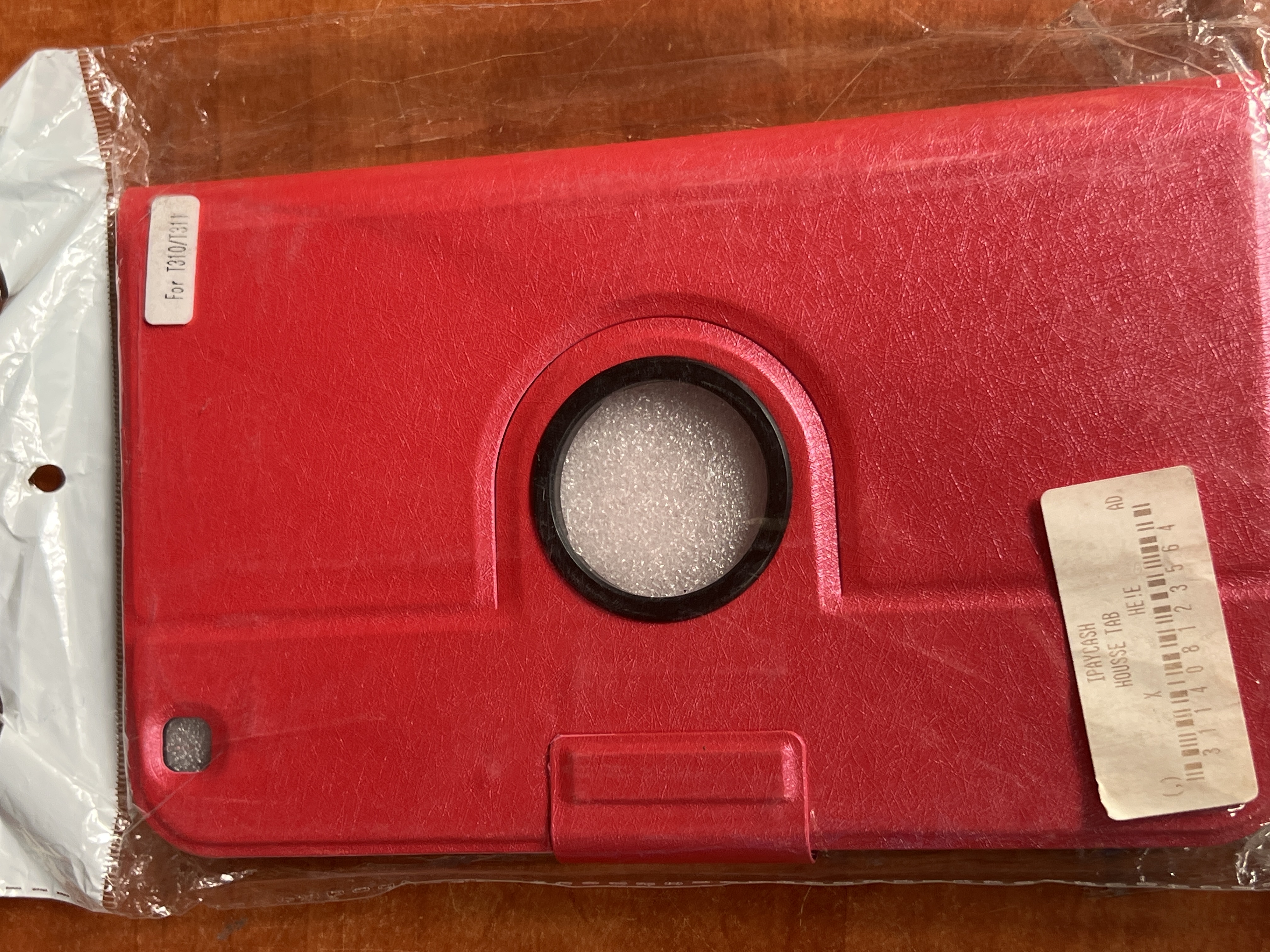 Housse tablette rouge avec support rotatif — photo 2