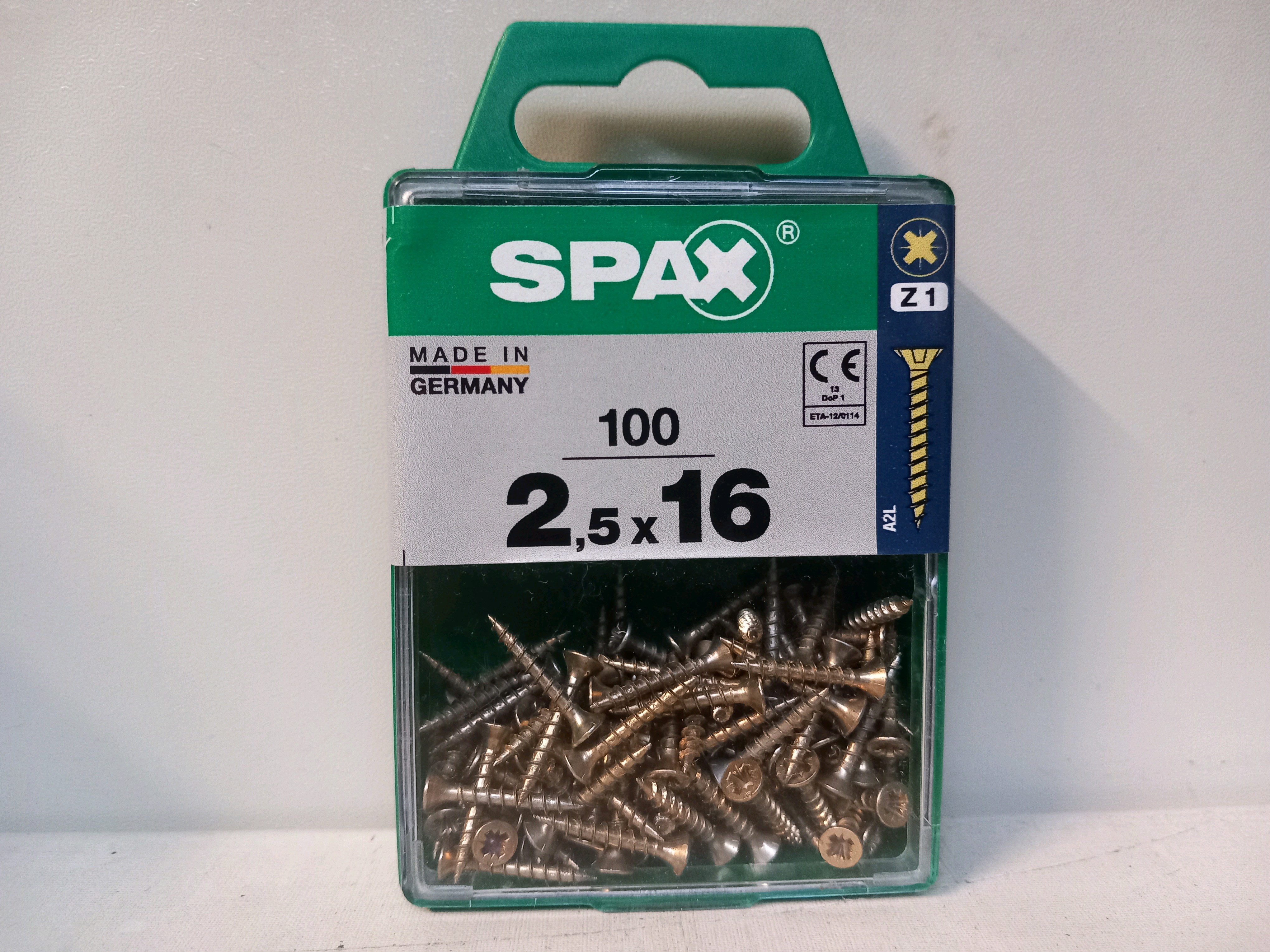 SPAX vis 2,5 x 16 mm – boîte de 100