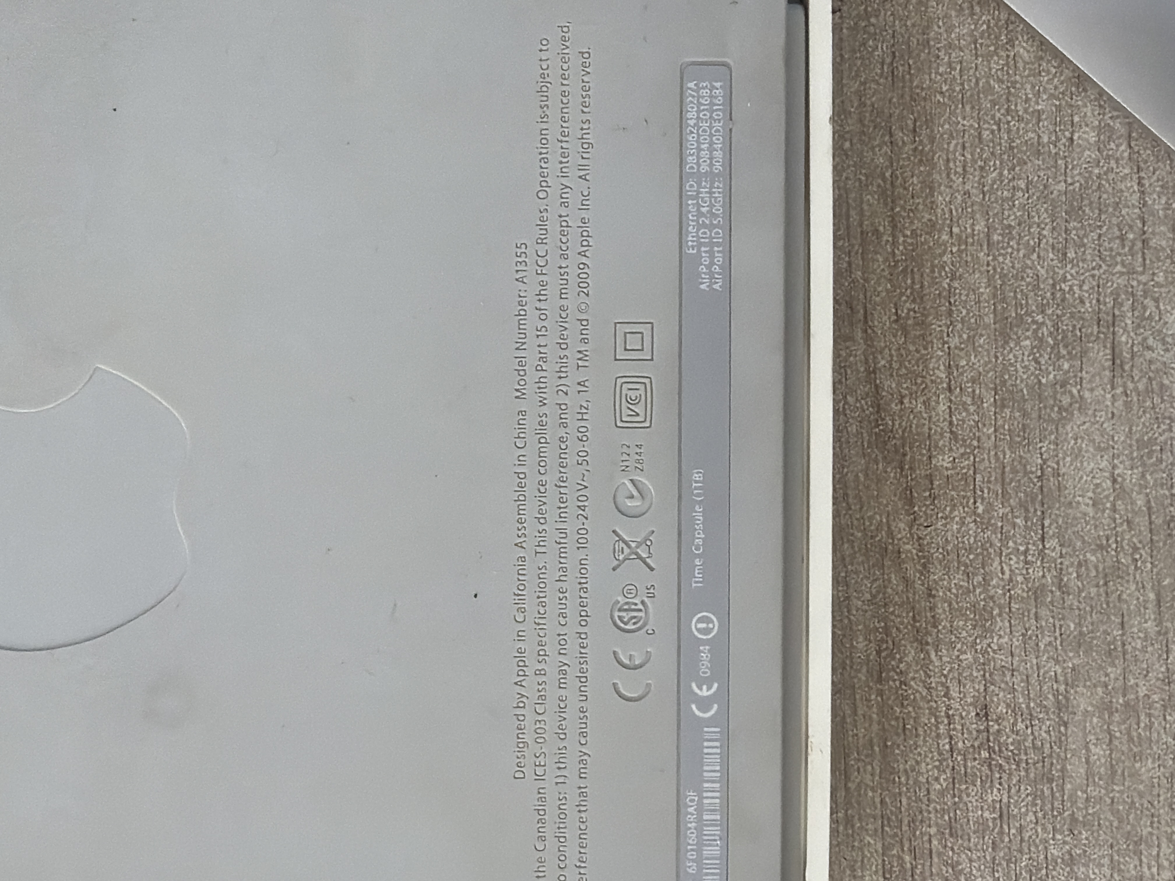 Apple Time Capsule A1355 1 To avec télécommande Apple — photo 2