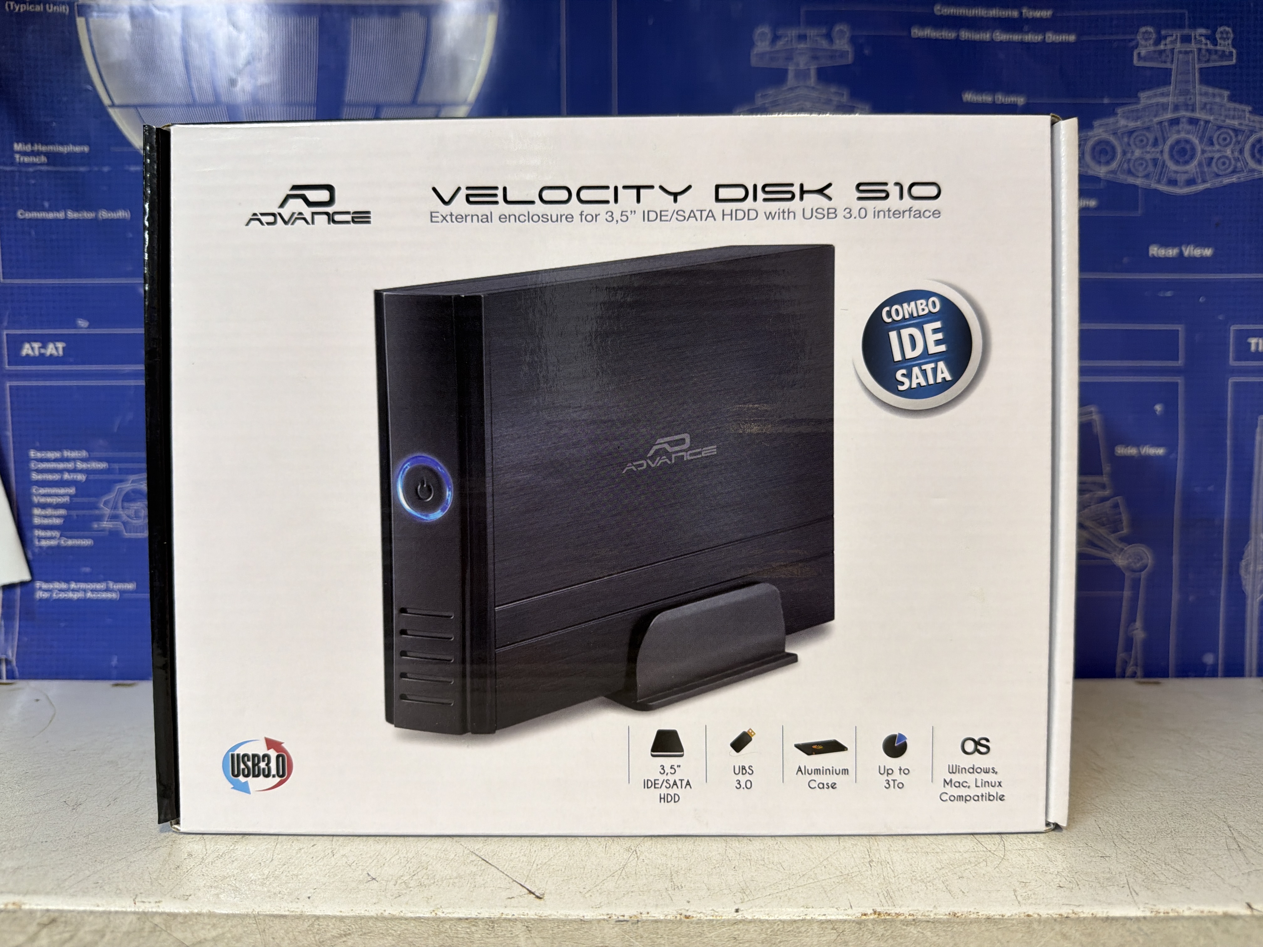 Boîtier externe Advance Velocity Disk S10 3,5 IDE/SATA USB 3.0
