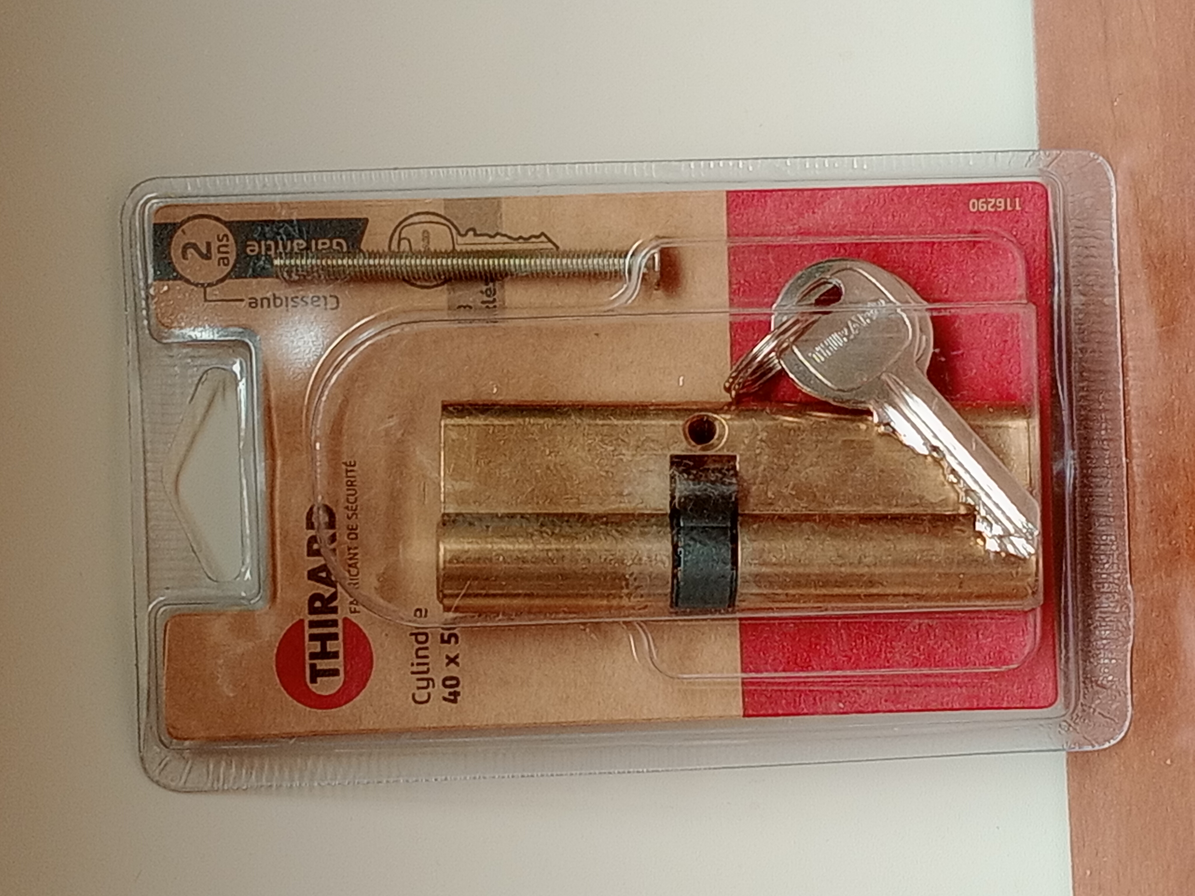 Thirard cylindre de serrure 40 x 50 mm
