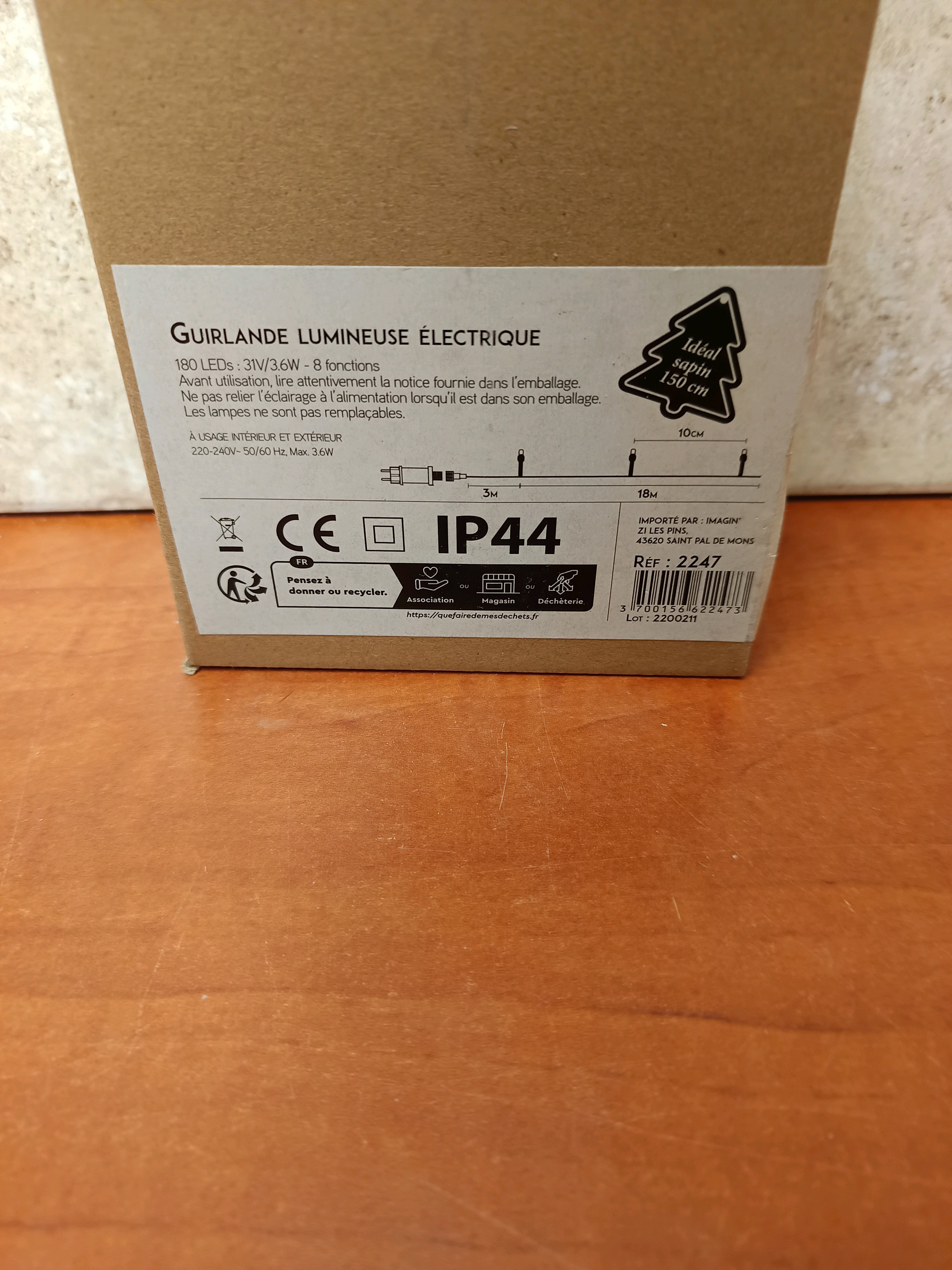 Christmas My Guirlande lumineuse 180 LEDs blanc froid clignotante — photo 2