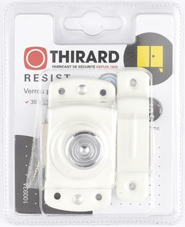 Verrou automatique Thirard acier laqué blanc 35 mm