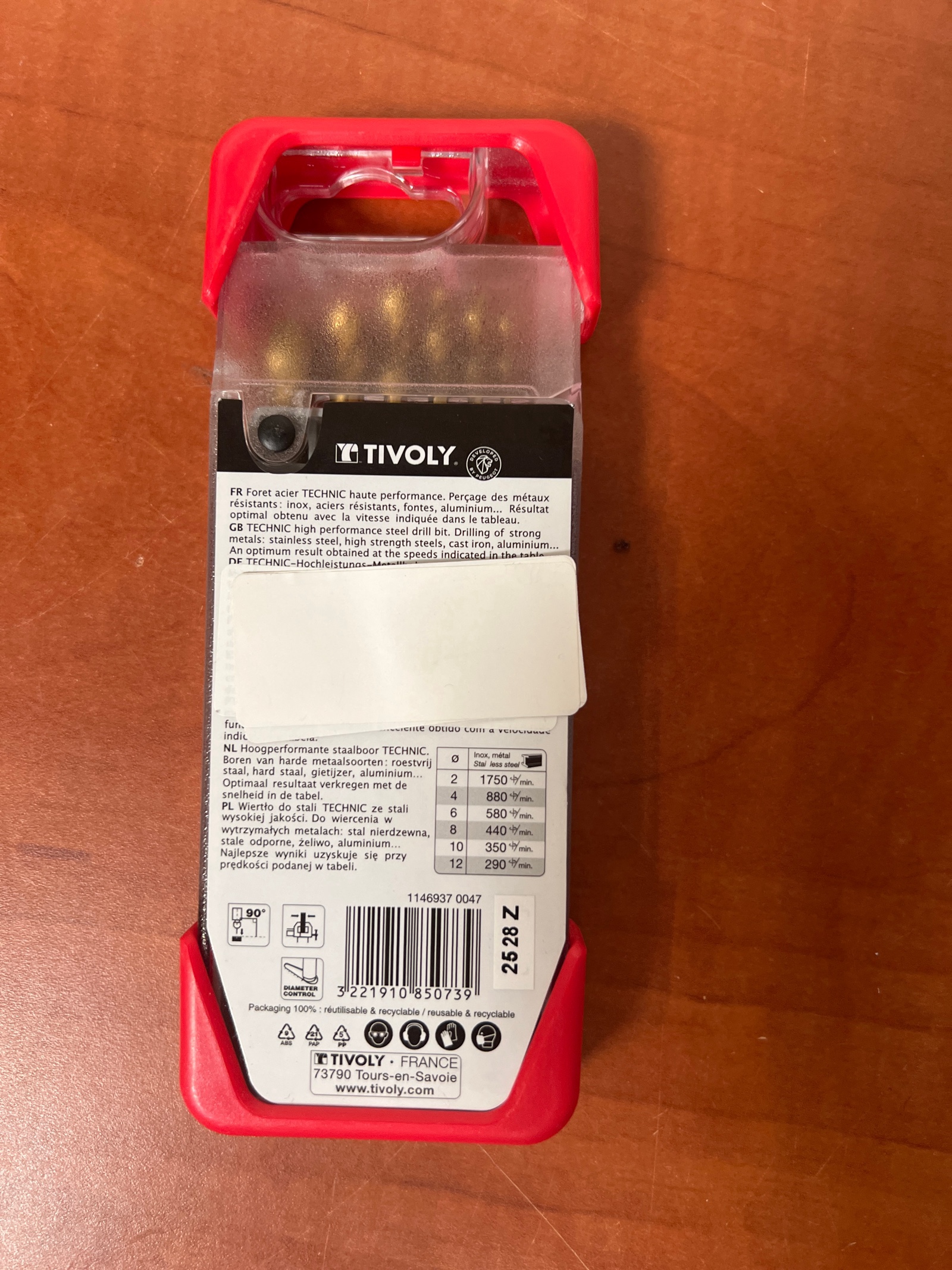 Tivoly Technic HSS TiN - Coffret de forets métal 6 pièces (Ø2-3-4-5-6-8 mm) — photo 2