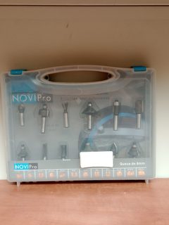 Coffret de mèches de défonceuse - queue de 8 mm - 12 pcs