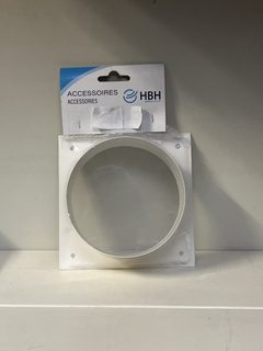 HBH Accessoires bague ronde en plastique sur plaque carrée