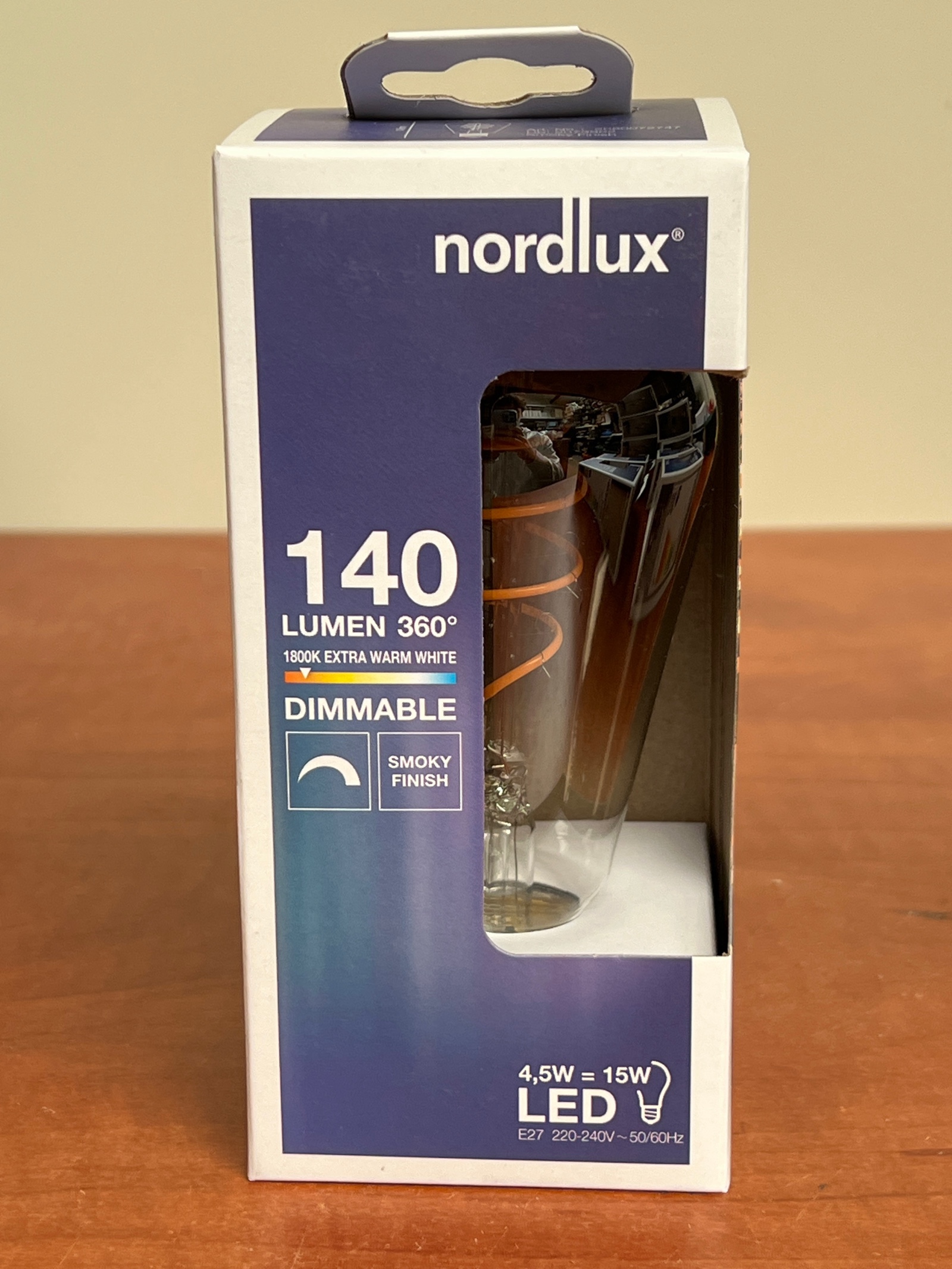 Nordlux ampoule LED E27 4,5W (équiv. 15W) 140 lm 1800K 360° dimmable finition fumée