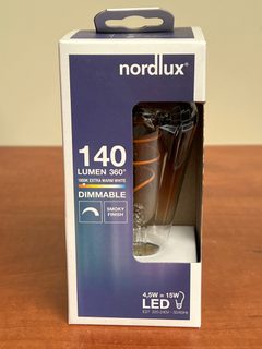 Nordlux ampoule LED E27 4,5W (équiv. 15W) 140 lm 1800K 360° dimmable finition fumée