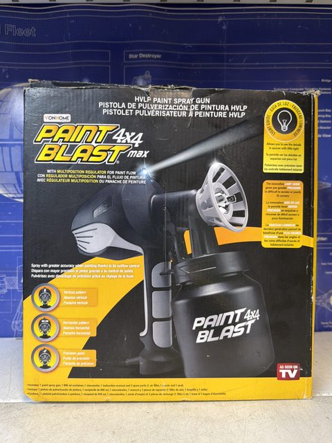 Paint Blast Max 4x4 pistolet à peinture HVLP 600W réservoir 800 ml