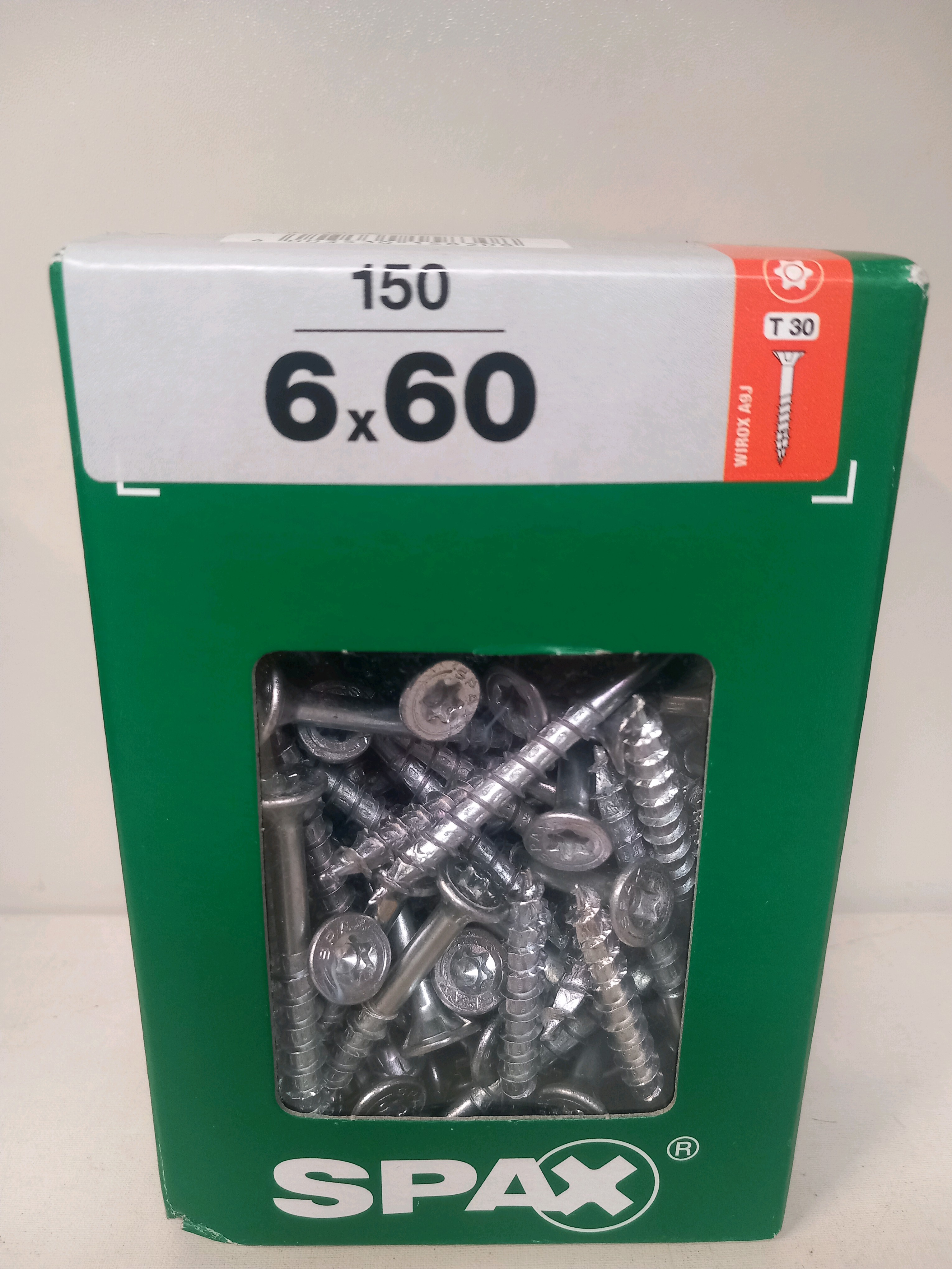 Boîte de vis SPAX 6 x 60 T30 (150 pièces)