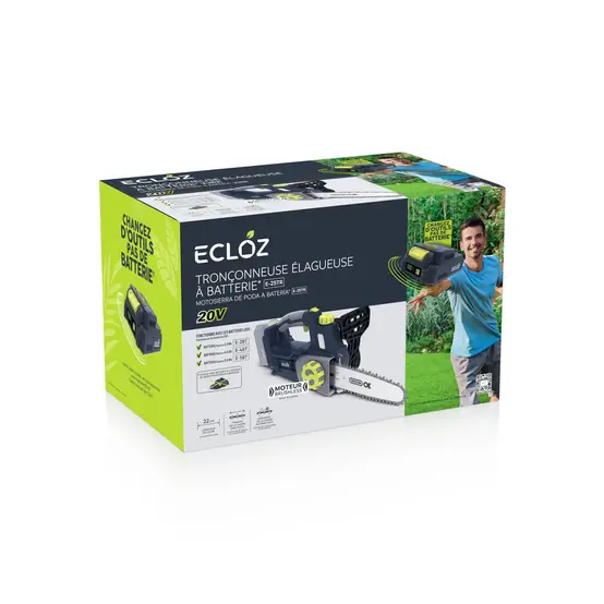 Tronçonneuse élagueuse Ecloz E-25TR 20V à batterie