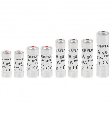Debflex 715006 lot de 8 fusibles avec voyant 10A à 32A