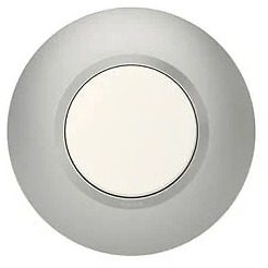 Plaque ronde Legrand Dooxie 1 poste aluminium