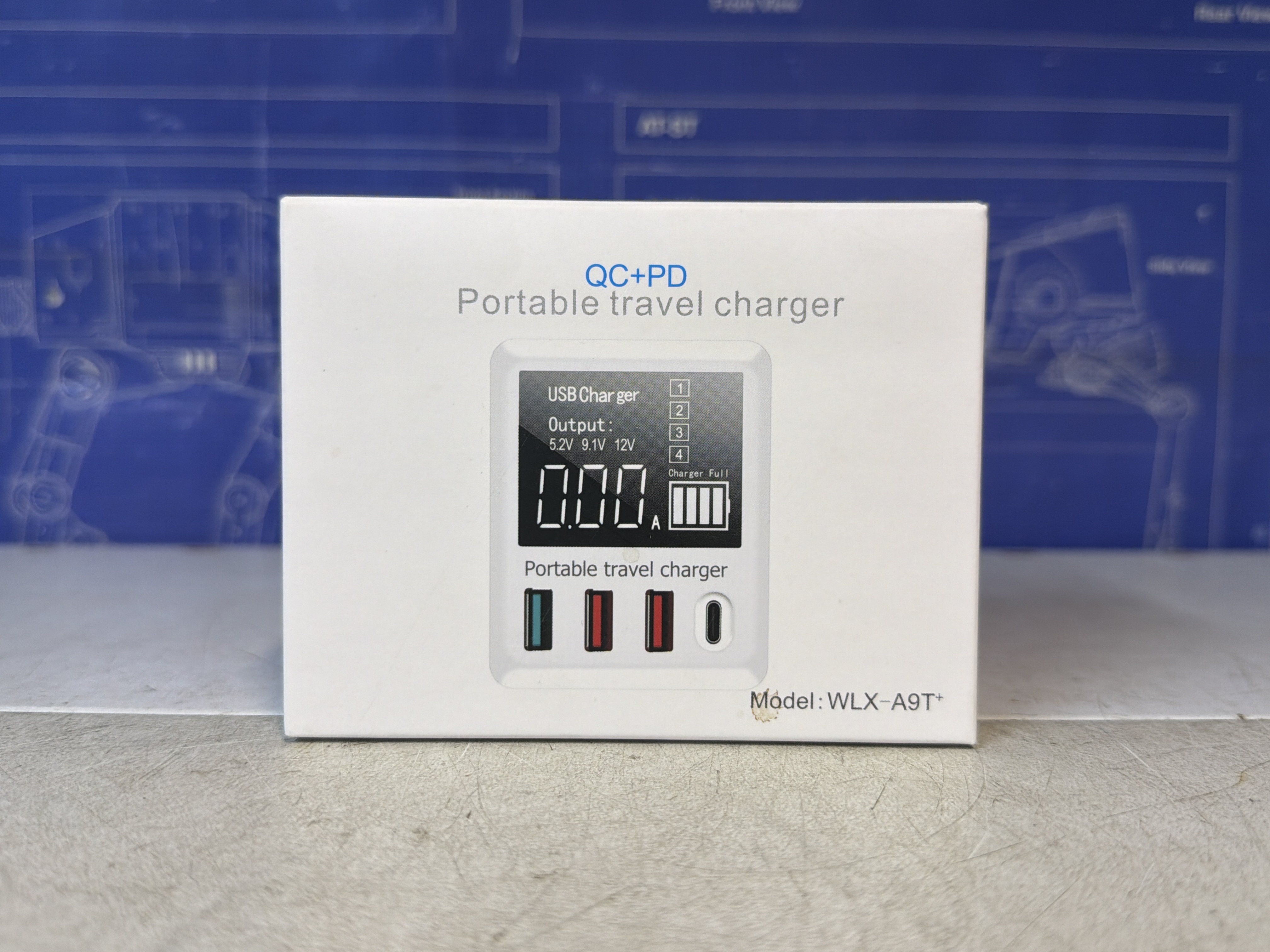 Chargeur de voyage QC+PD WLX-A9T+ USB USB-C