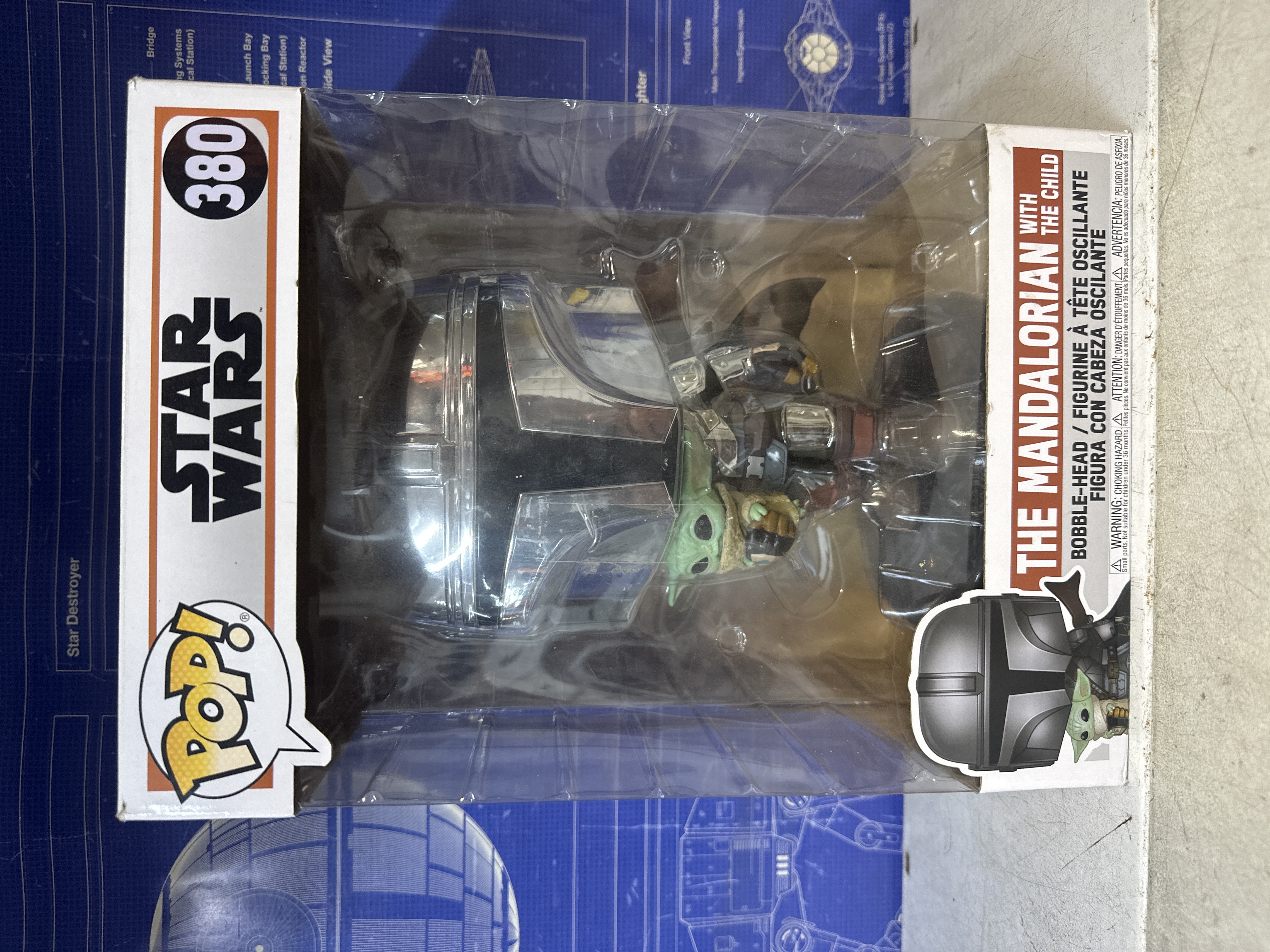 Funko Pop Jumbo 10" Star Wars The Mandalorian with The Child n°380
