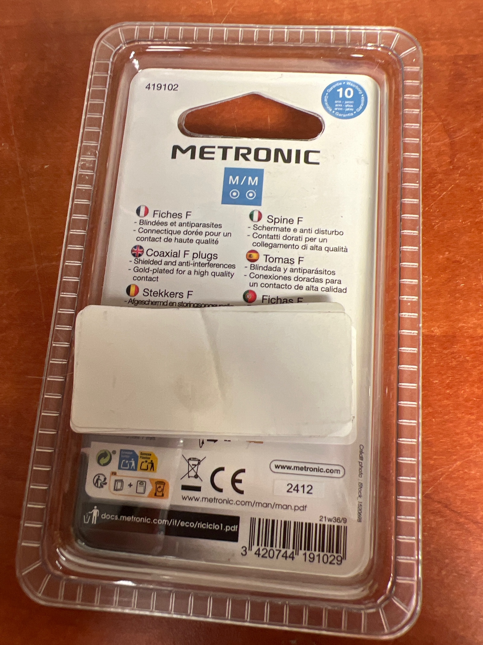 Metronic F plugs M/M 419102 — photo 2