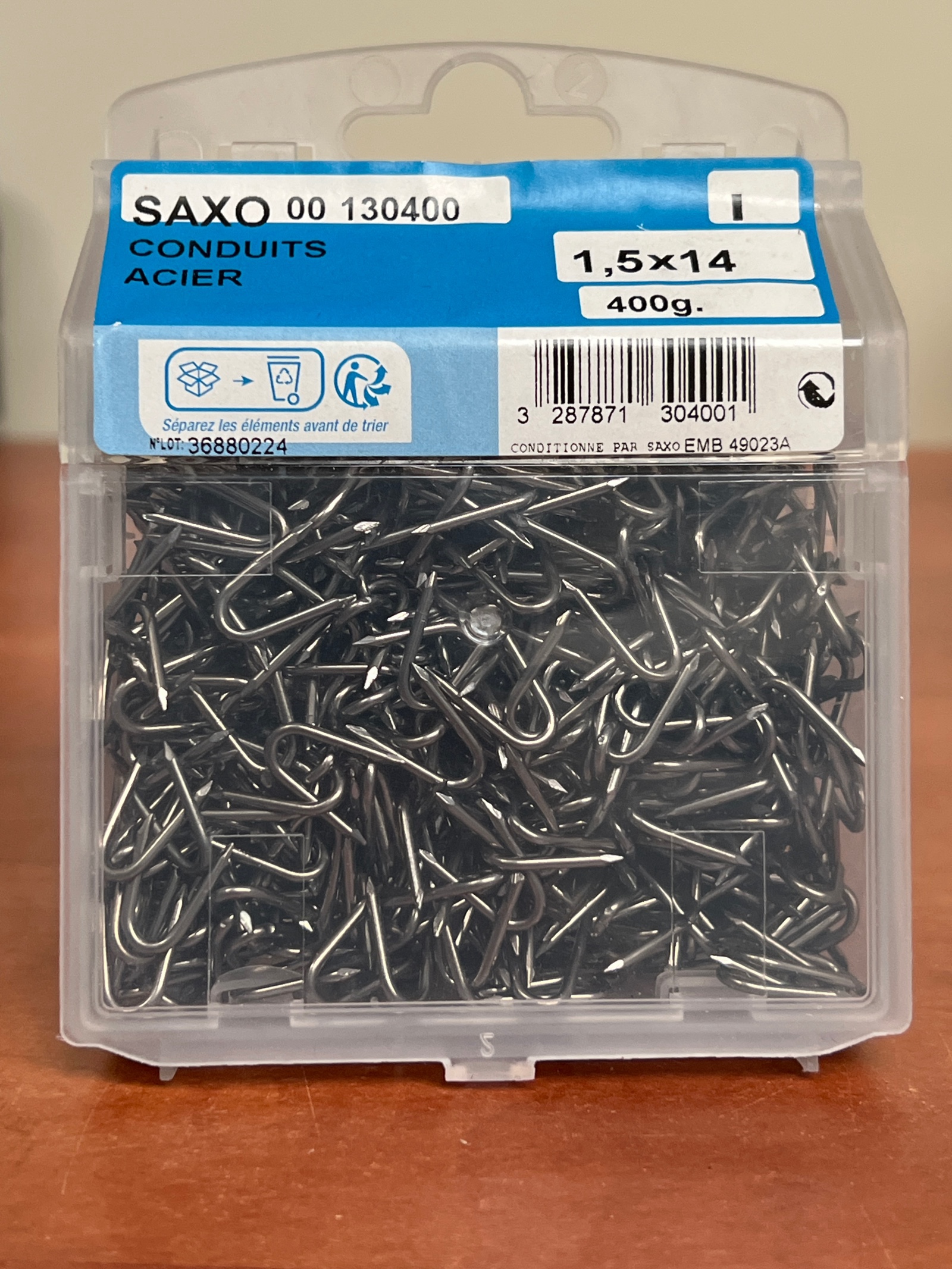 SAXO cavaliers pour conduits acier 1,5x14 - 400 g (00 130400)