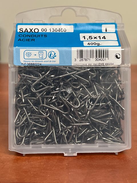 SAXO cavaliers pour conduits acier 1,5x14 - 400 g (00 130400)