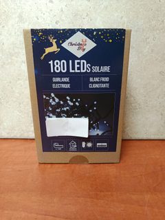 Christmas Diy 180 LEDs solaire – guirlande lumineuse électrique blanc froid clignotante