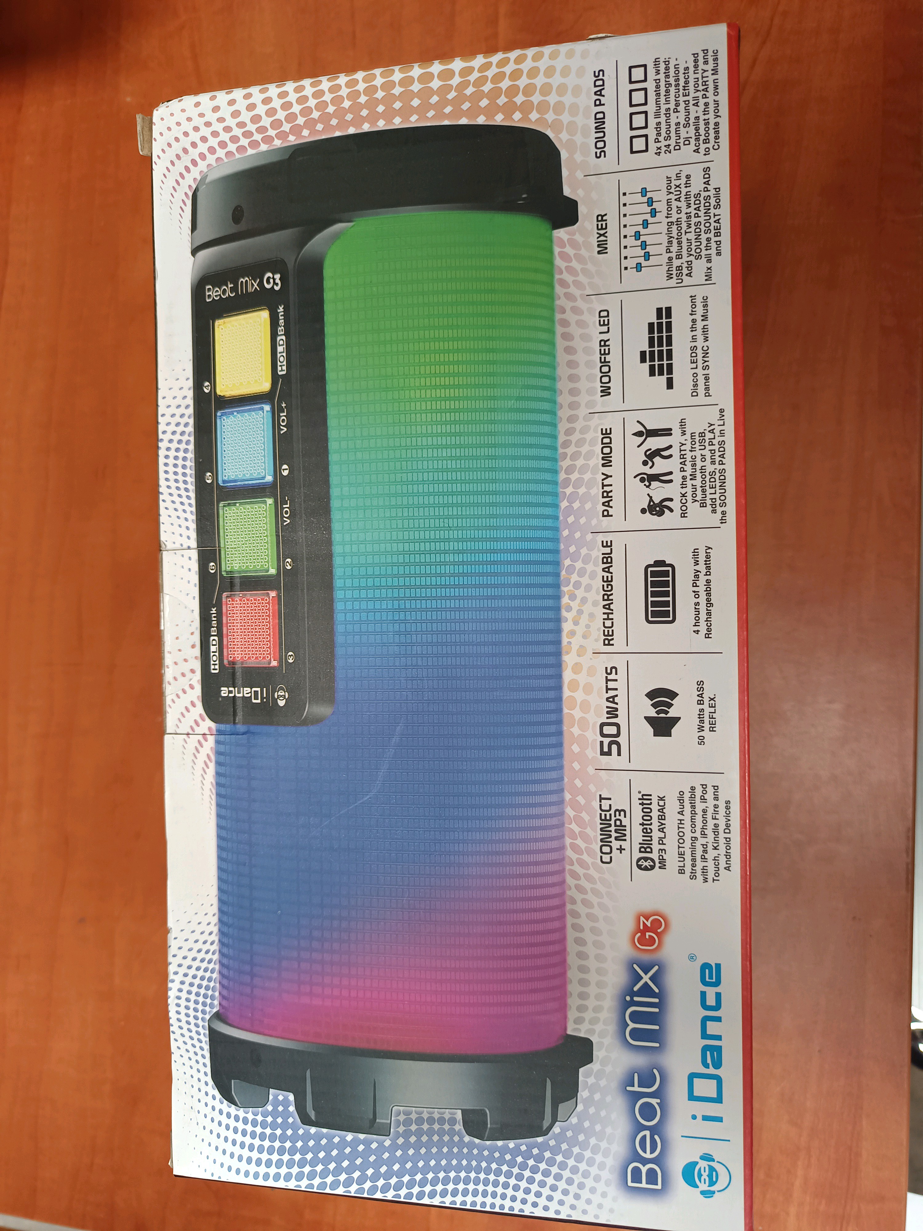 iDance Beat Mix G3 - Enceinte Bluetooth lumineuse