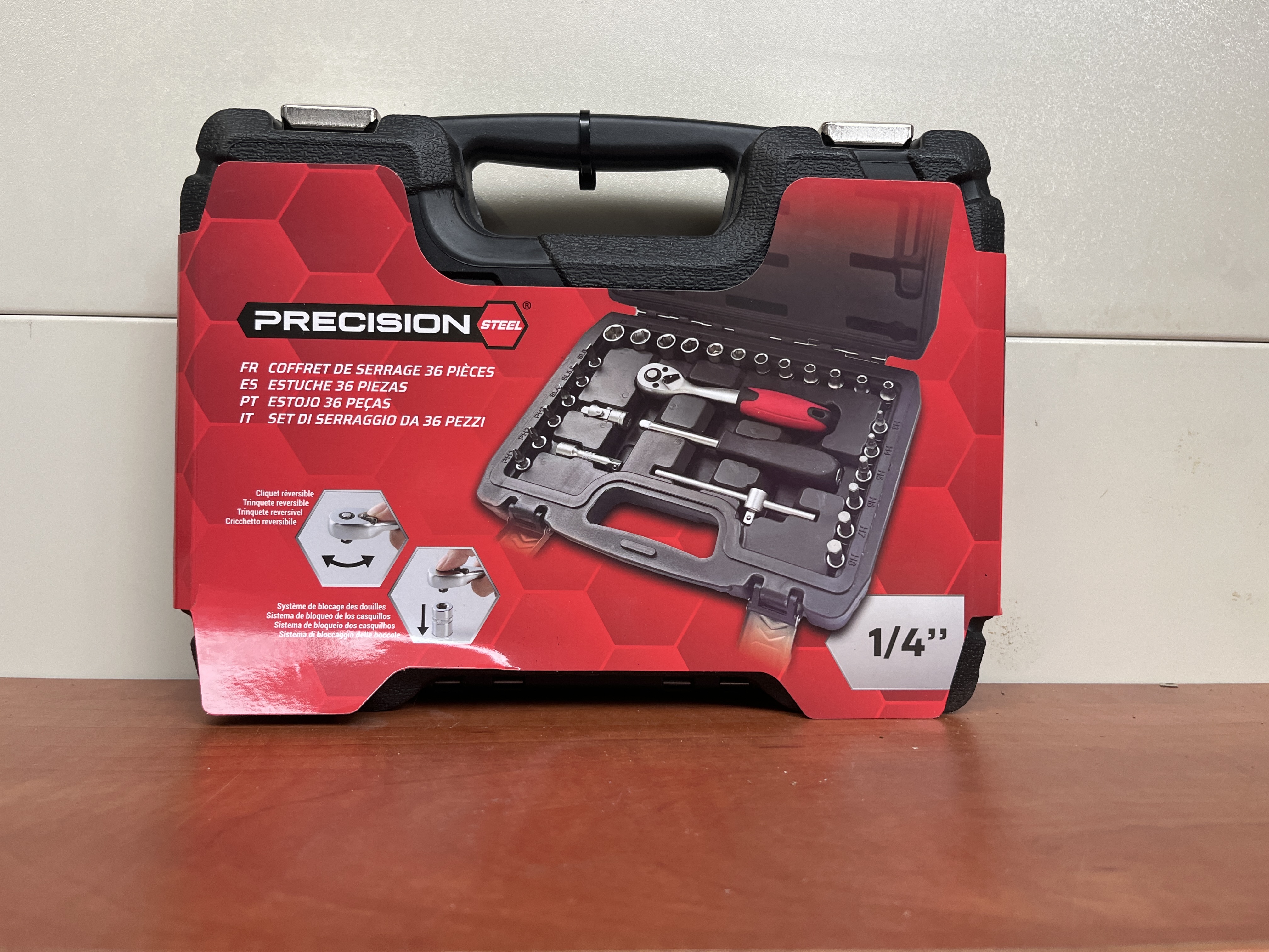 PRECISION Steel coffret de serrage 36 pièces 1/4"