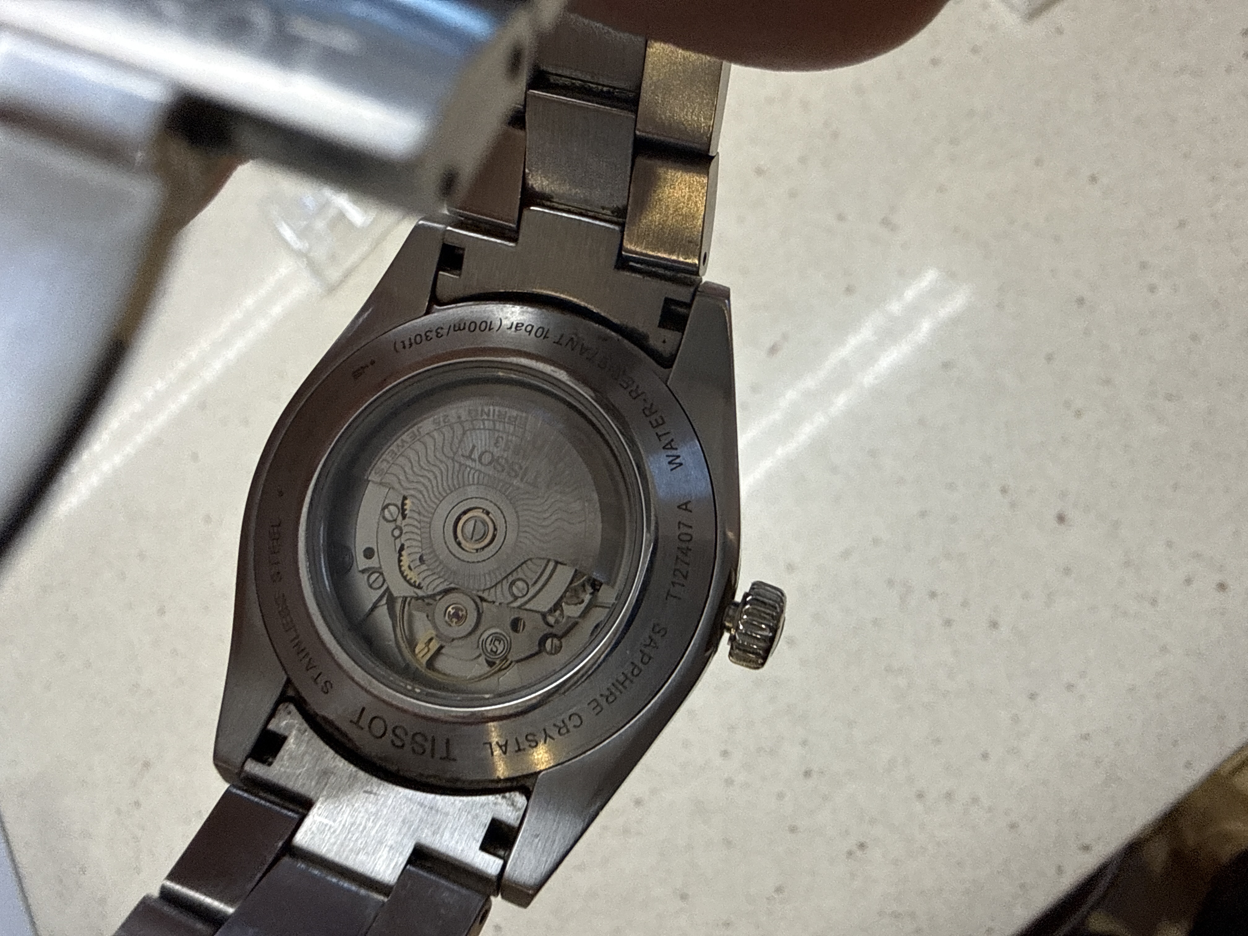 Montre Tissot T127.407 Powermatic 80 Silicium acier cadran bleu — photo 2