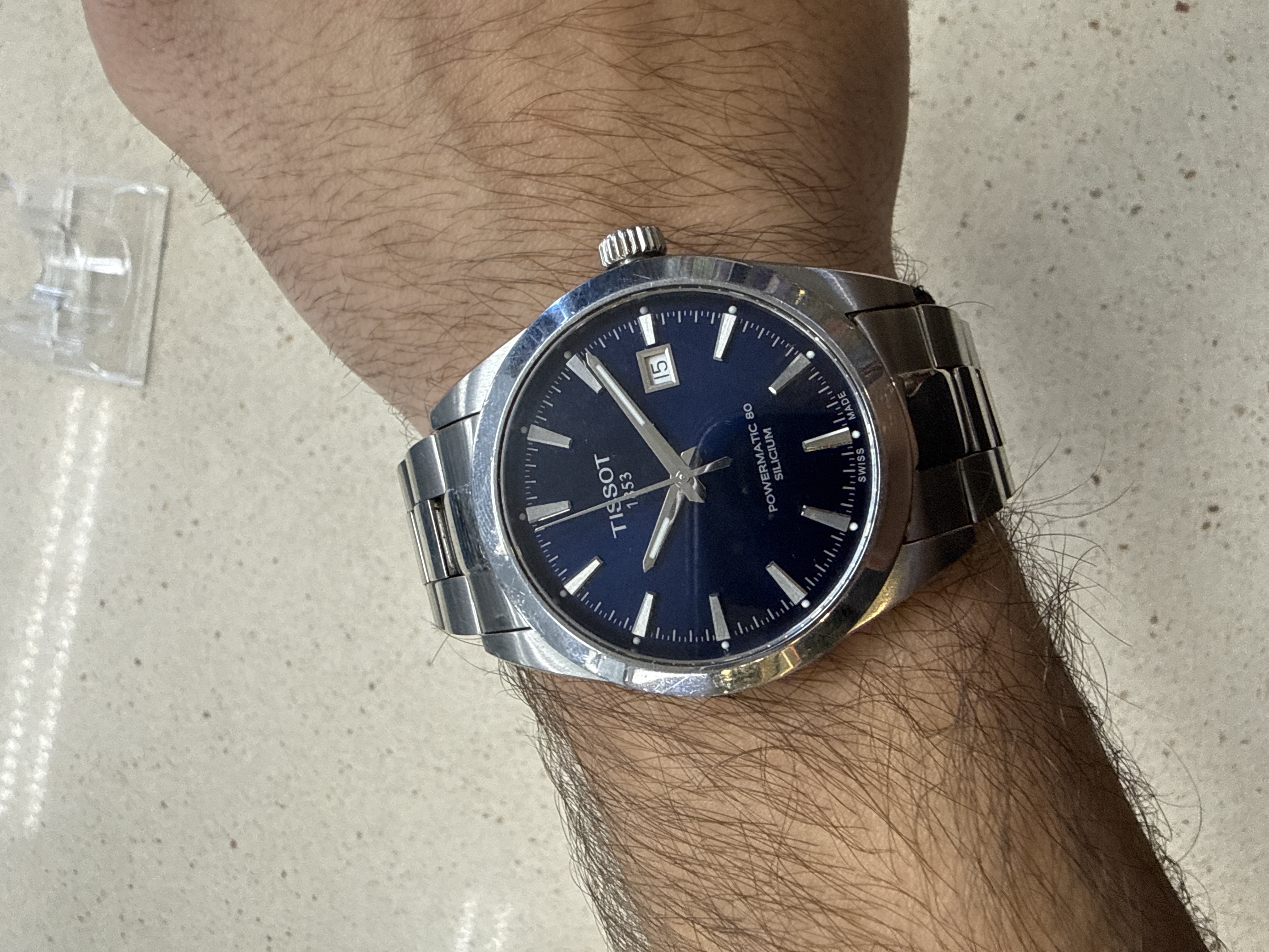 Montre Tissot T127.407 Powermatic 80 Silicium acier cadran bleu — photo 3