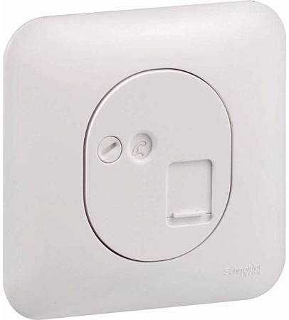 Schneider Electric Ovalis prise RJ45 Cat.5e UTP blanc