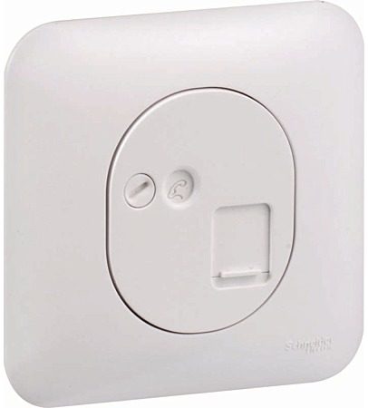 Schneider Electric Ovalis prise RJ45 Cat.5e UTP blanc