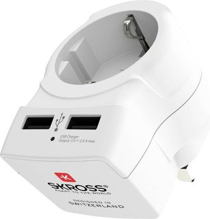 Adaptateur de voyage SKROSS pour prise Europe avec 2 ports USB