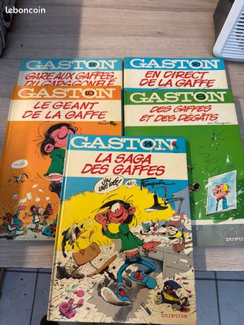 Lot de 5 BD Gaston Lagaffe Dupuis Franquin