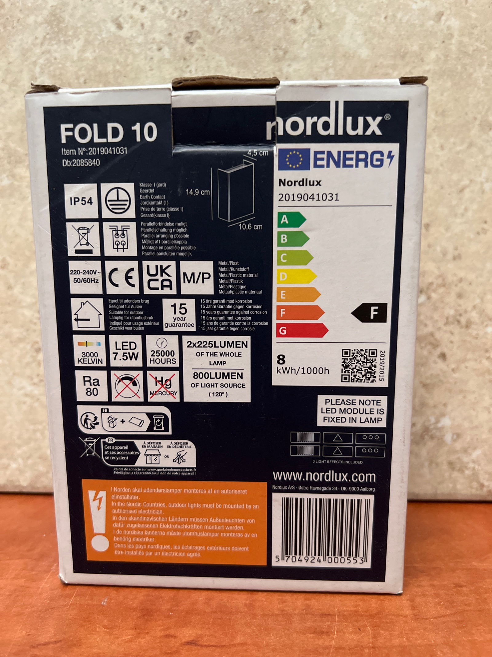 Nordlux Fold 10 – Applique murale IP54