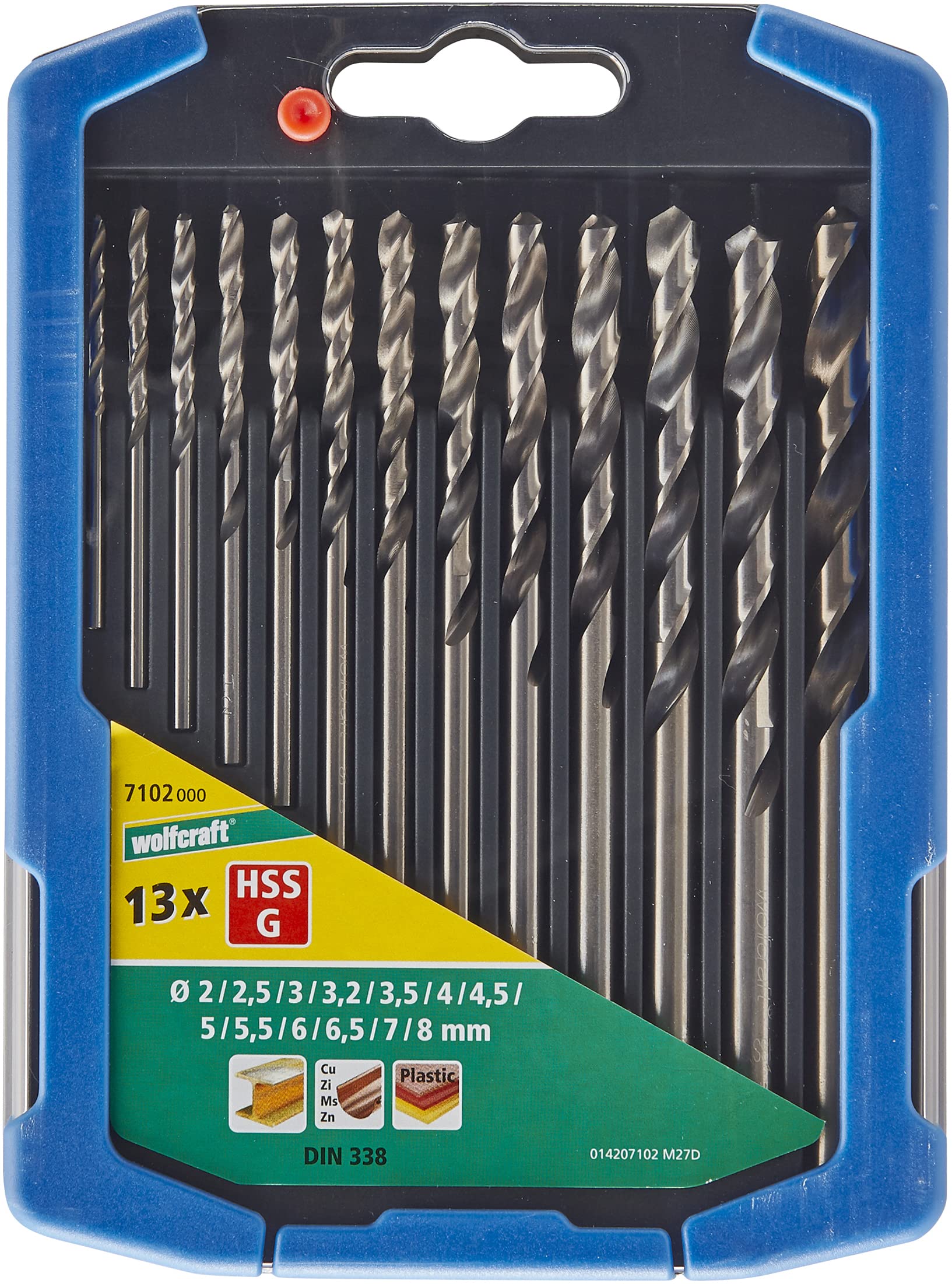 WOLFCRAFT Coffret M-13 forets métaux M - Ø 2-8