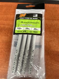 SPIT lot de 4 chevilles à expansion nylon Ø10 x 120 mm