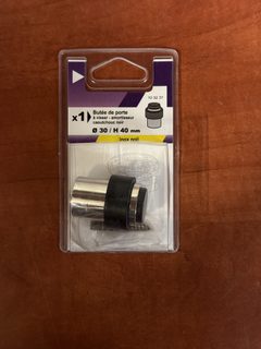 Butée de porte inox poli Ø 30 x H 40 mm