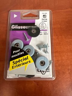 Vynex Glisseur patins à visser Ø28 mm x8 – spécial extérieurs