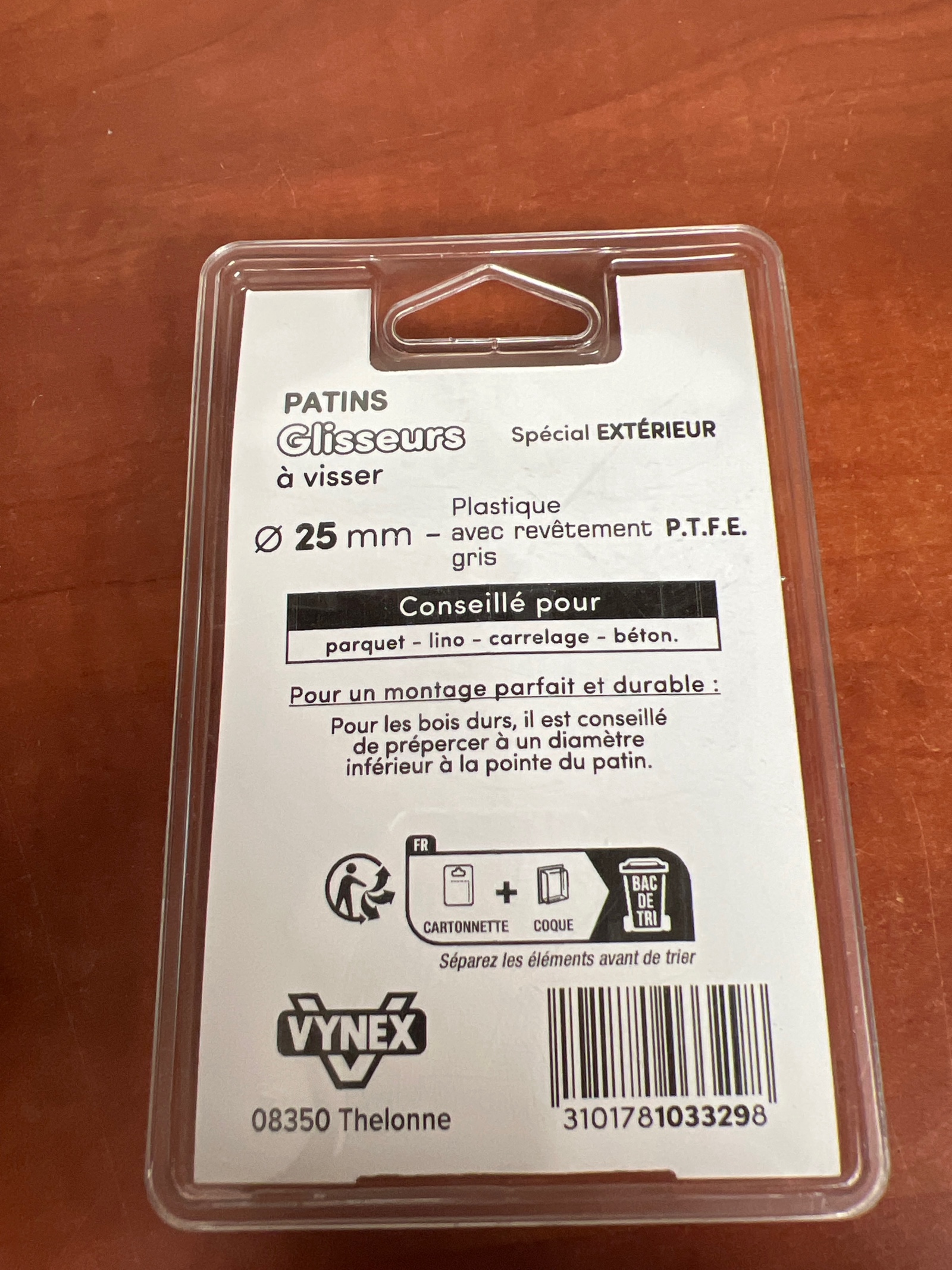 Vynex Glisseur patins à visser Ø28 mm x8 – spécial extérieurs — photo 2