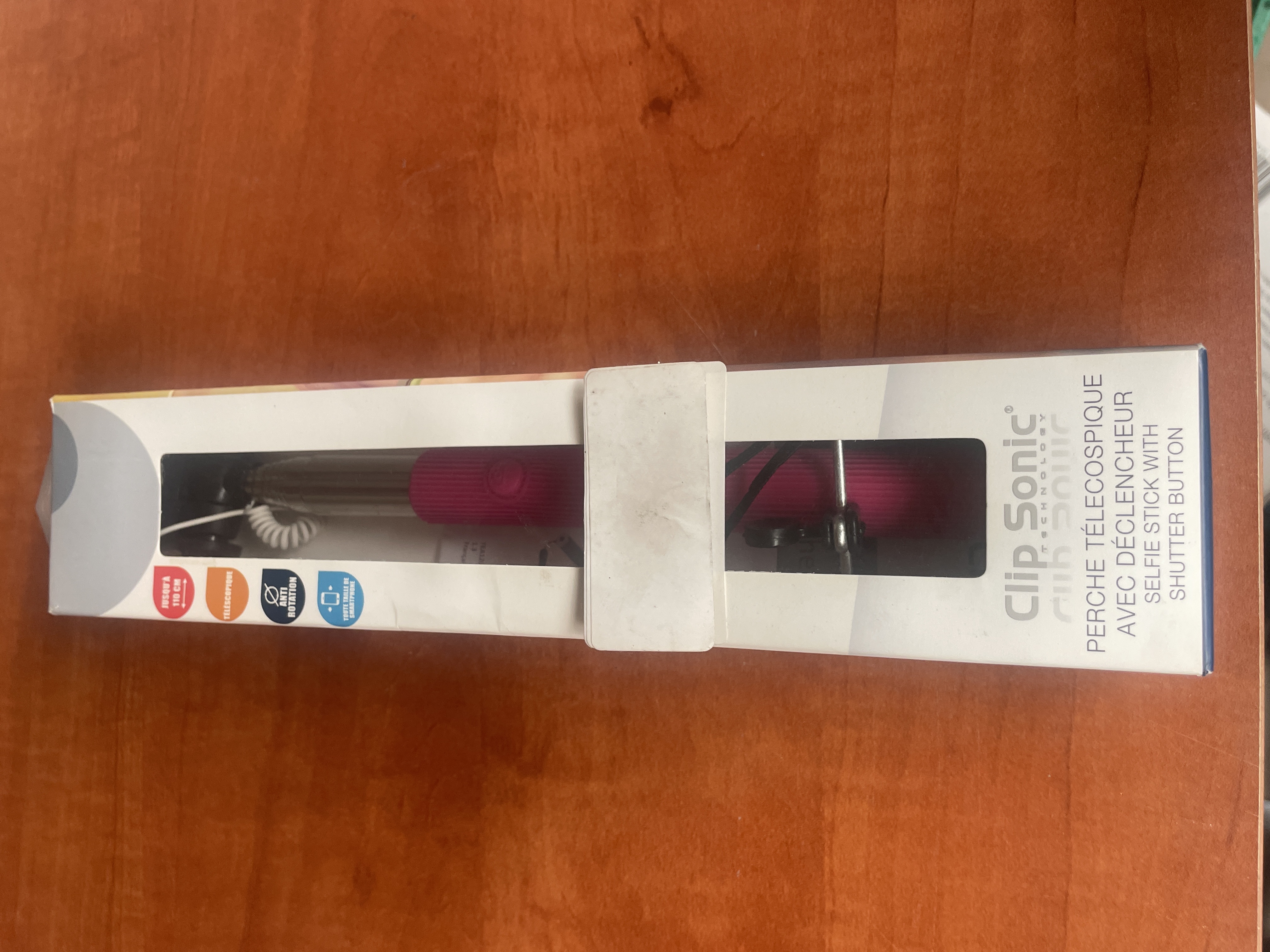Perche selfie ClipSonic TEA120 pour smartphone