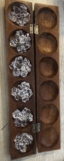 Plateau de jeu Mancala pliable en bois sculpté